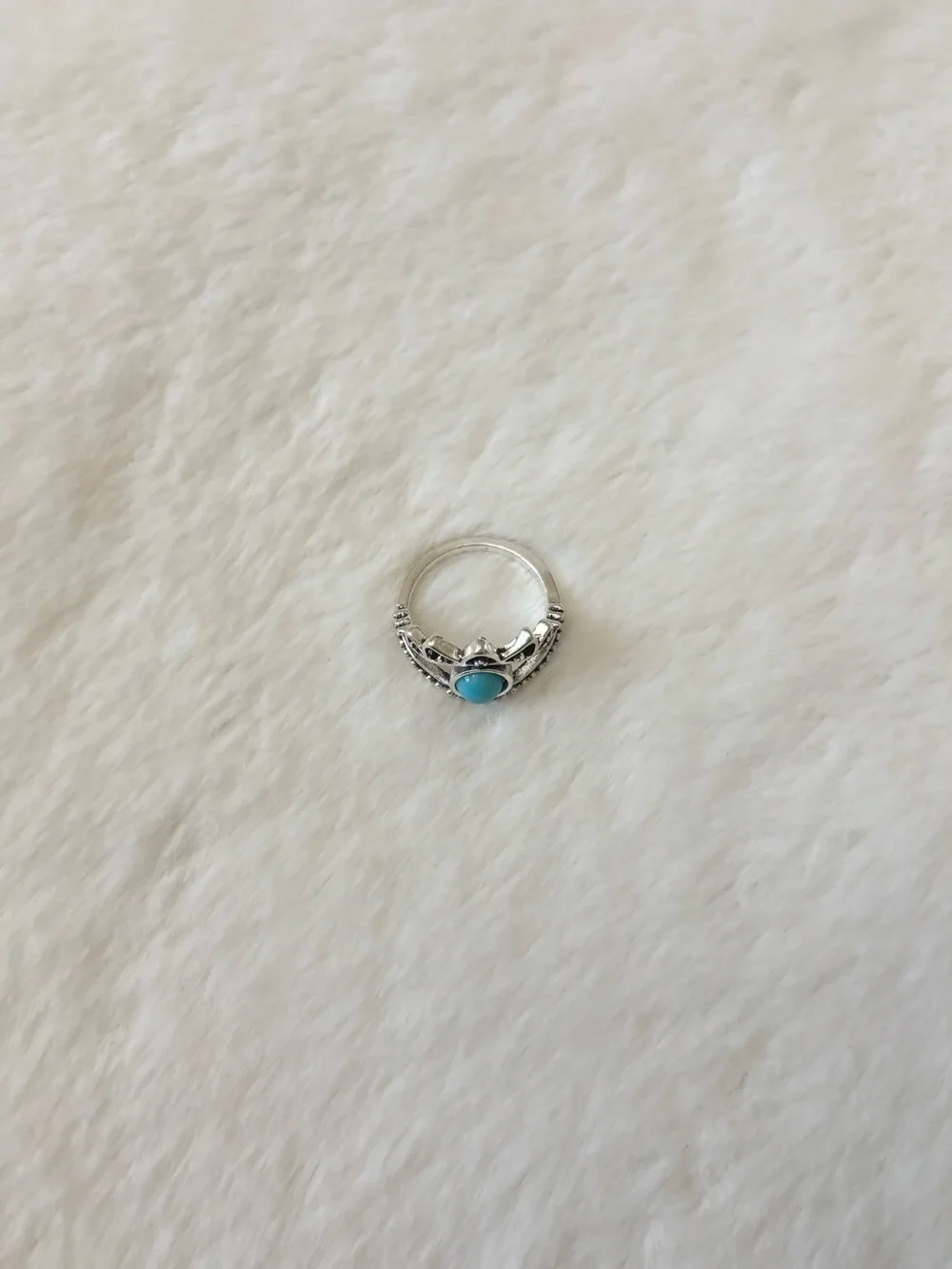 5/$15 🩷 MUST BUNDLE Silver Boho Turquoise Crown Ring